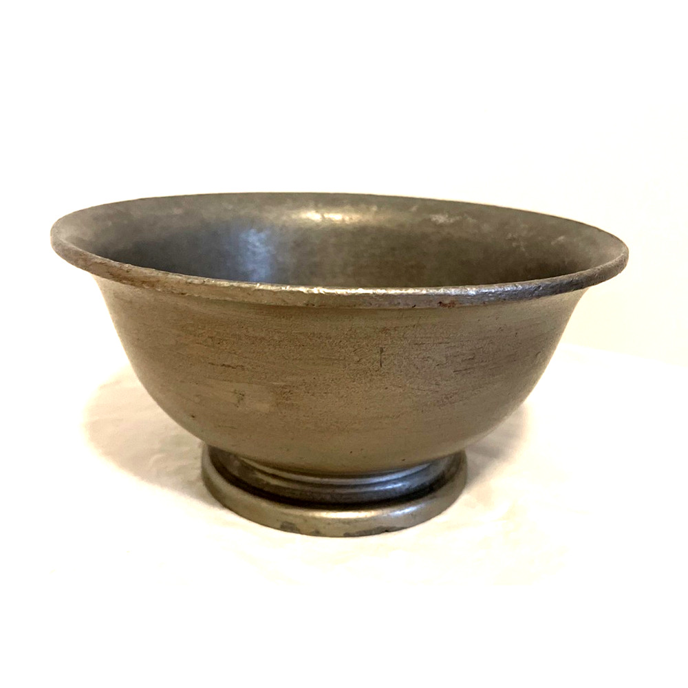 York Metalcrafters Footed Pewter Bowl 4"x8" USA Made #5505